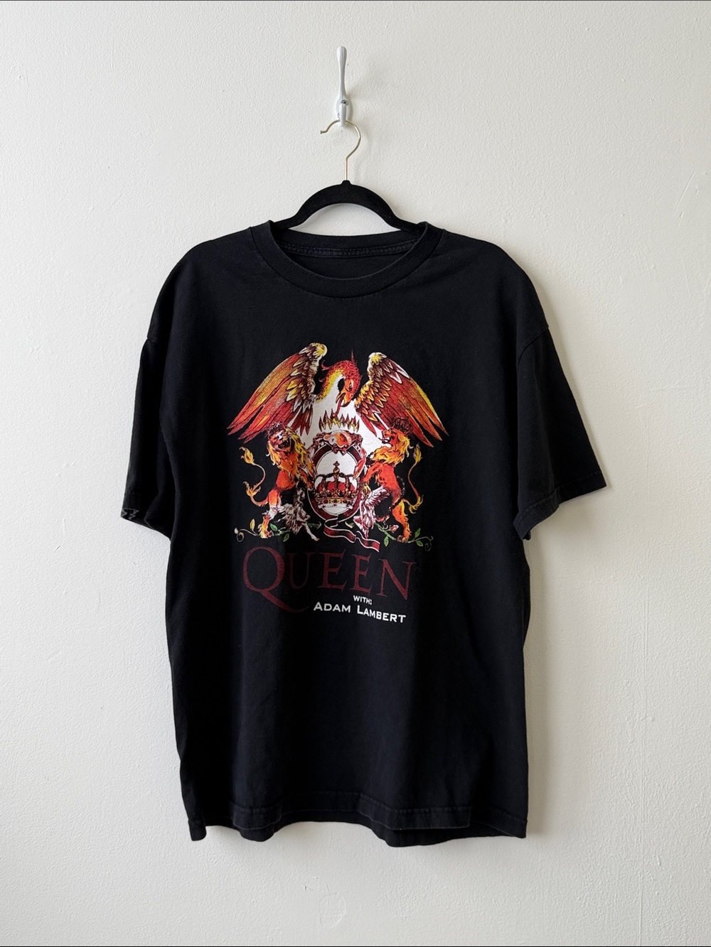 Queen with Adam Lambert Black 2014 Tour Graphic Band T‑Shirt